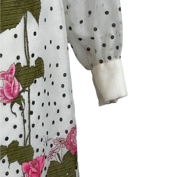 Alfred Shaheen Vintage Hawaiian Made Tulip Print Sheath Dress | Size S - Picture 6 of 10